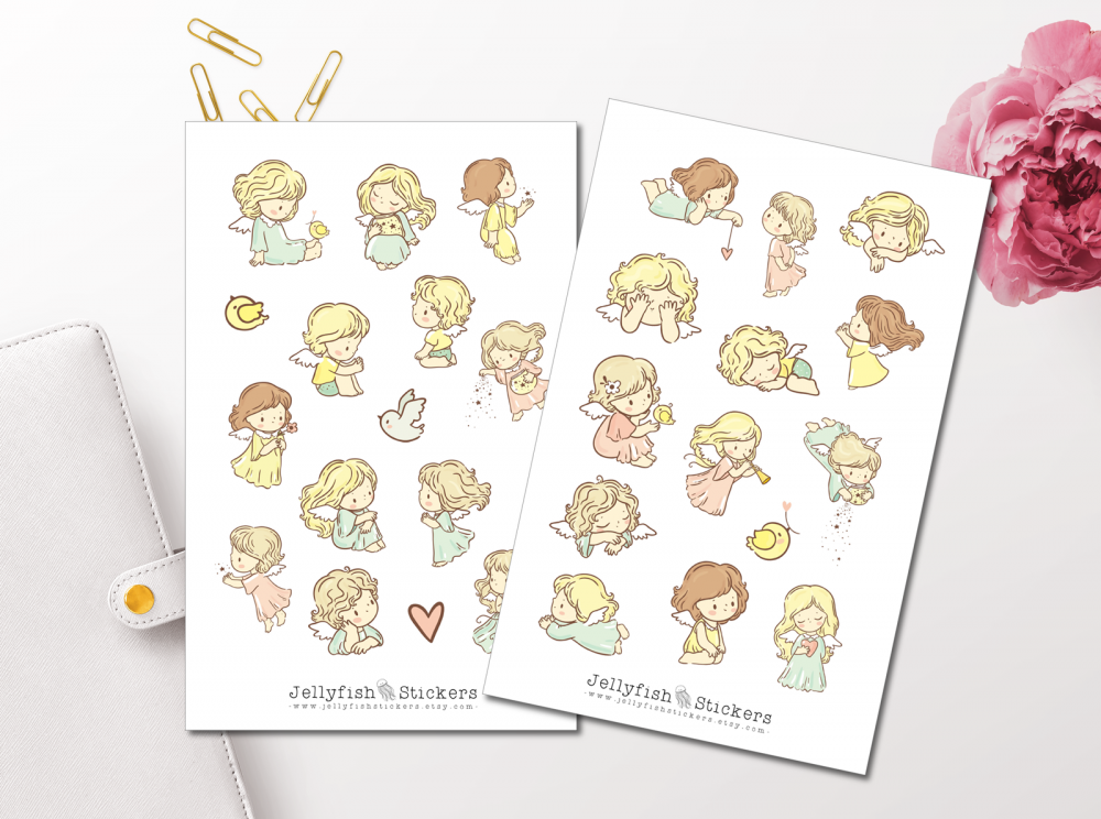 Angel Children Sticker Set